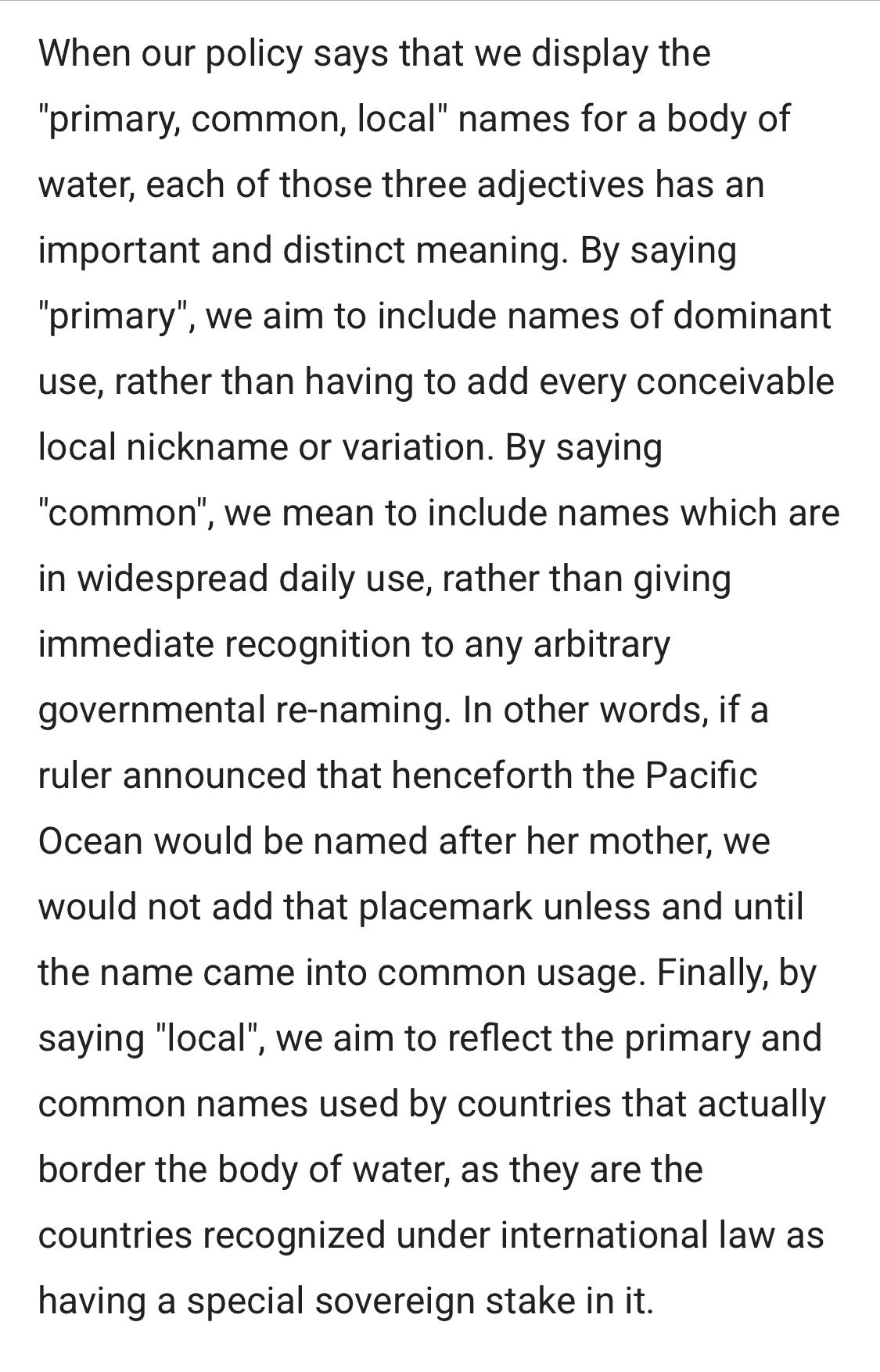 Text:
When our policy says that we display the